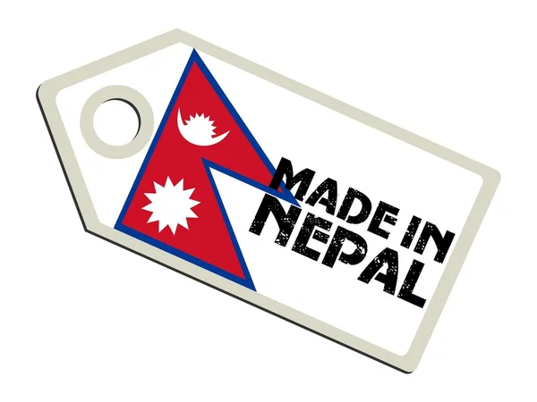 Étiquette fabriquée au Népal — Image vectorielle
