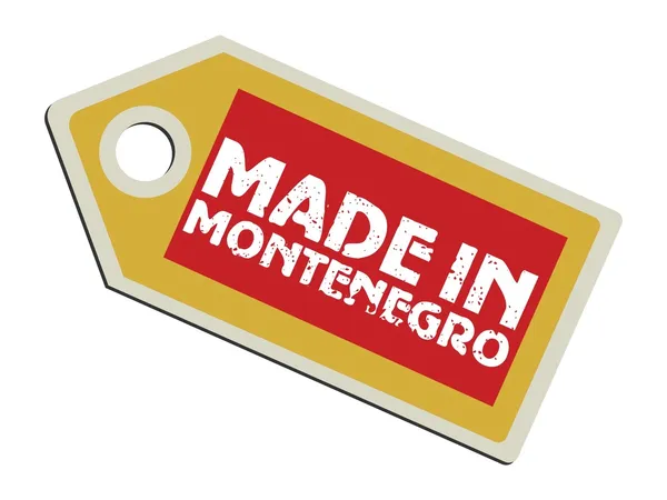 Ετικέτας που κατασκευάζονται στο Μαυροβούνιο — Διανυσματικό Αρχείο