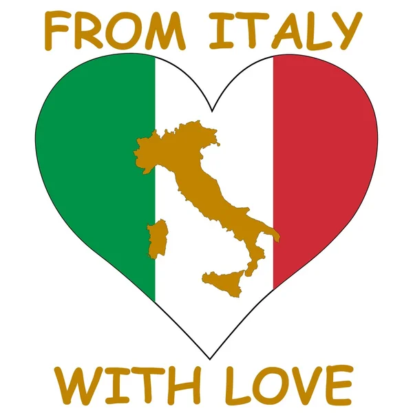 Από την Ιταλία με αγάπη — Διανυσματικό Αρχείο