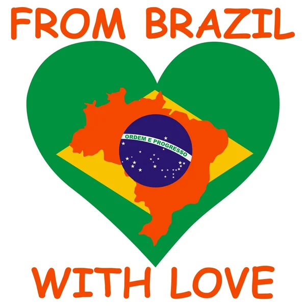 愛とブラジルから — ストックベクタ
