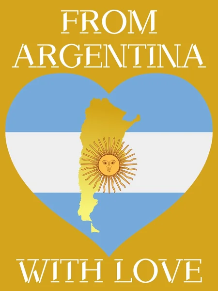 Desde Argentina con amor — Archivo Imágenes Vectoriales