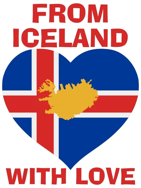 Desde Islandia con amor — Archivo Imágenes Vectoriales