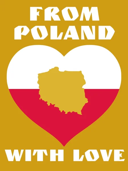 From Poland with love — Stock Vector