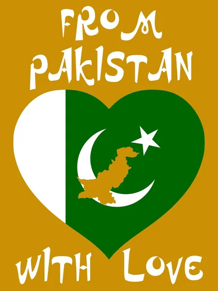 From Pakistan with love — Stock Vector