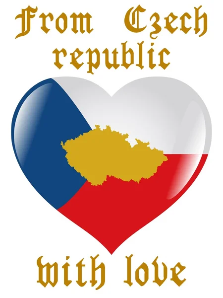 From Czech Republic with love — Stock Vector