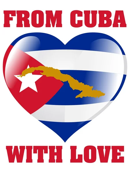 From Cuba with love — Stock Vector