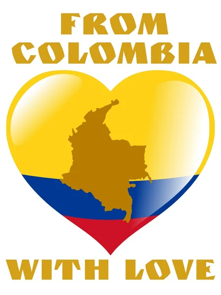 Uit colombia met liefde — Stockvector