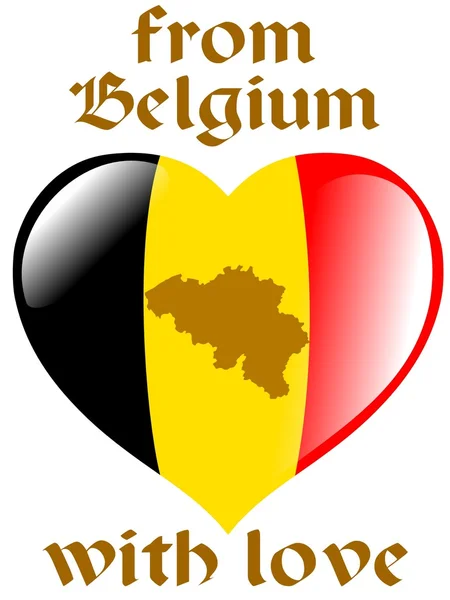 Desde Bélgica con amor — Archivo Imágenes Vectoriales