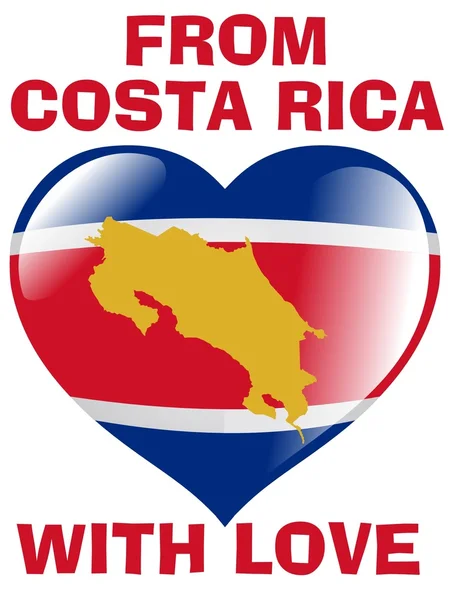 Desde Costa Rica con amor — Archivo Imágenes Vectoriales