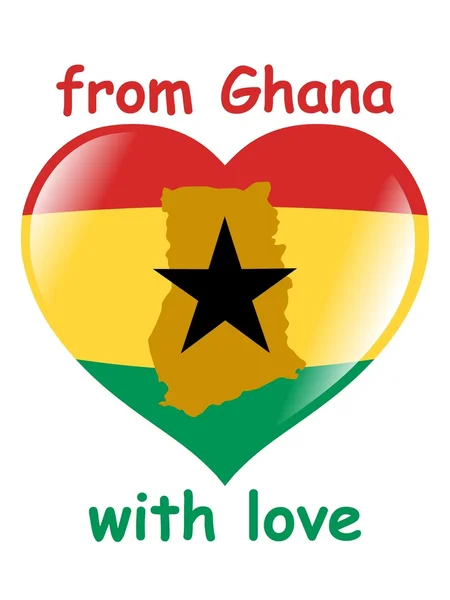 Du Ghana avec amour — Image vectorielle