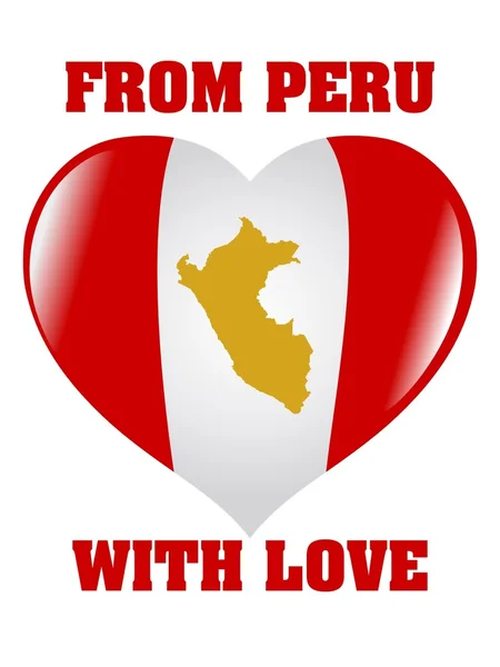 Dari Peru dengan cinta - Stok Vektor