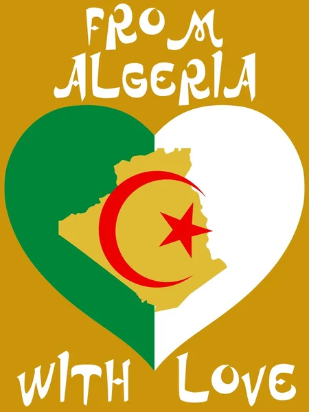 Algéria a szerelem — Stock Vector