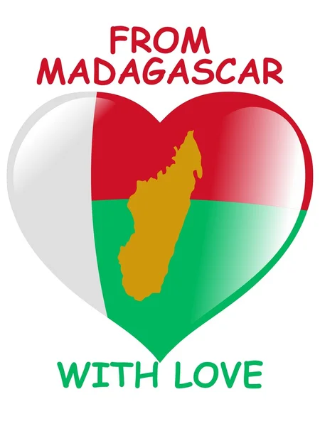 From Madagascar with love — Stock Vector