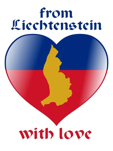 Dal Liechtenstein con amore — Vettoriale Stock