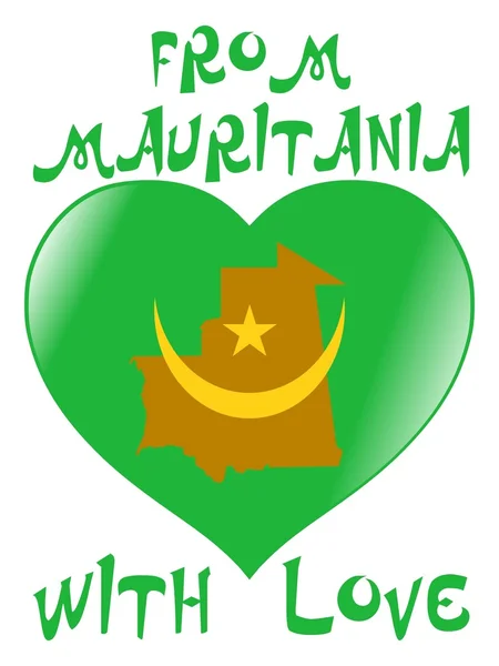 De Mauritanie avec amour — Image vectorielle