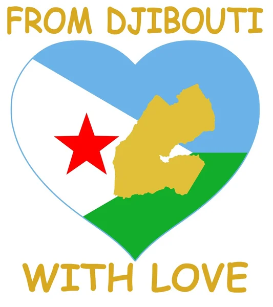 De Djibouti avec amour — Image vectorielle