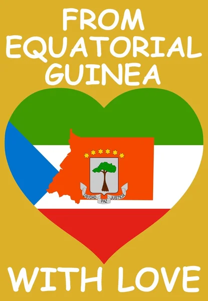 From Equatorial Guinea with love — Stock Vector