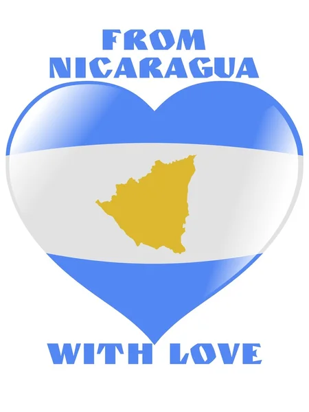 Dal Nicaragua con amore — Vettoriale Stock