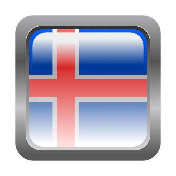 Knop met vlag — Stockvector