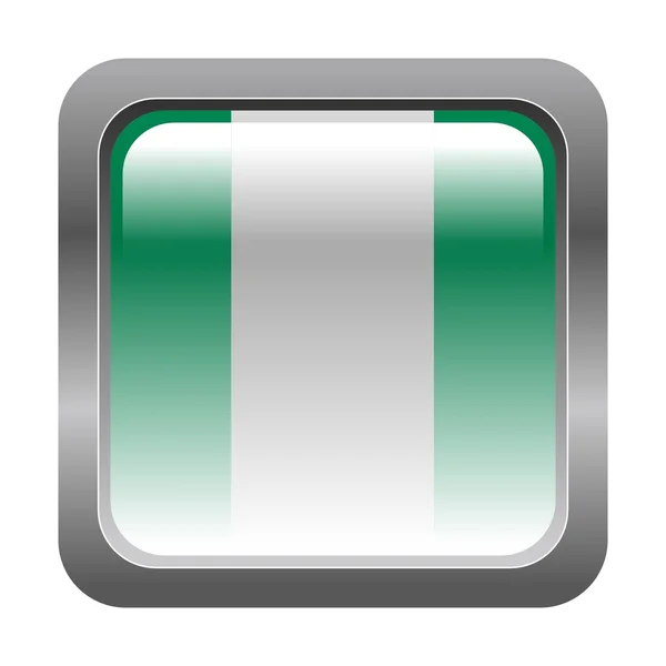 Przycisk z Flaga Nigerii — Wektor stockowy