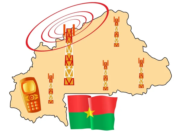 Mappa del collegamento mobile — Vettoriale Stock