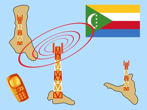 移动连接地图 — 图库矢量图片