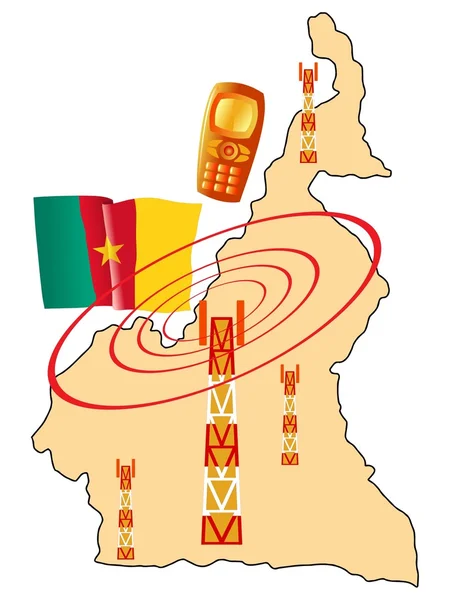 Карта мобільного зв'язку — стоковий вектор