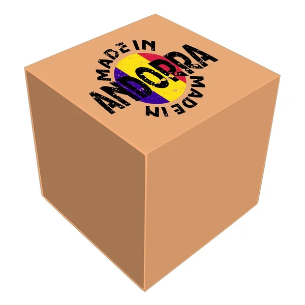 Caja con etiqueta — Archivo Imágenes Vectoriales