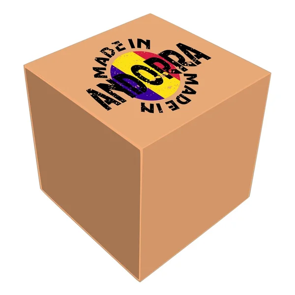 Caja con etiqueta — Vector de stock