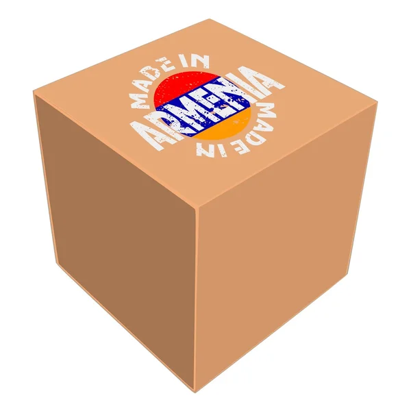 Boîte avec étiquette — Image vectorielle