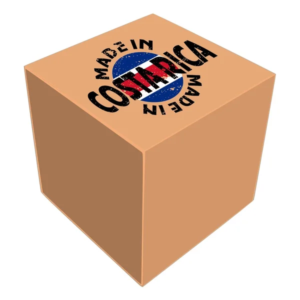 Caja con etiqueta — Vector de stock