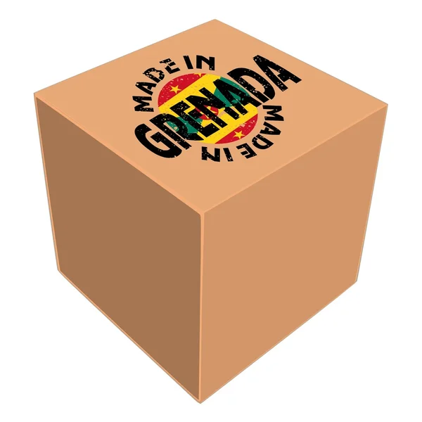 Caja con etiqueta — Vector de stock