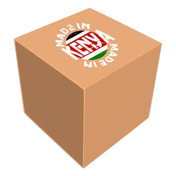 Caja con etiqueta — Vector de stock