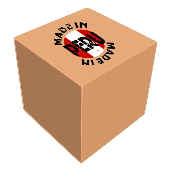 Boîte avec étiquette — Image vectorielle