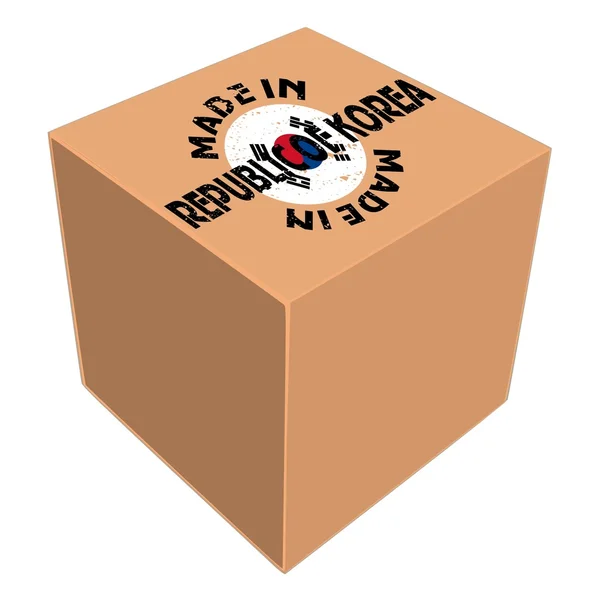 Коробка с этикеткой — стоковый вектор