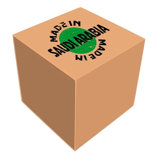 Caja con etiqueta — Vector de stock