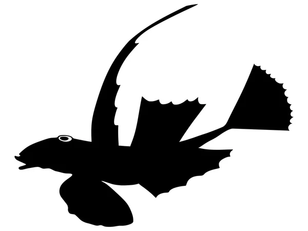 Silhouette de poisson — Image vectorielle