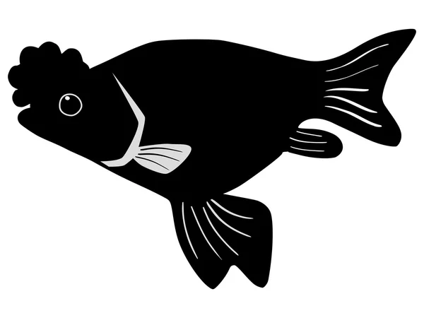 Silueta de pescado — Vector de stock