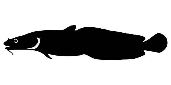 Silhouet van vis — Stockvector