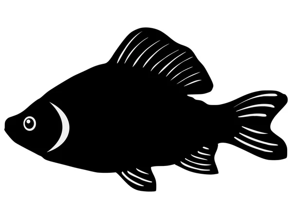 Silueta de pescado — Vector de stock