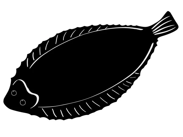 Silhouette des Fisches — Stockvektor