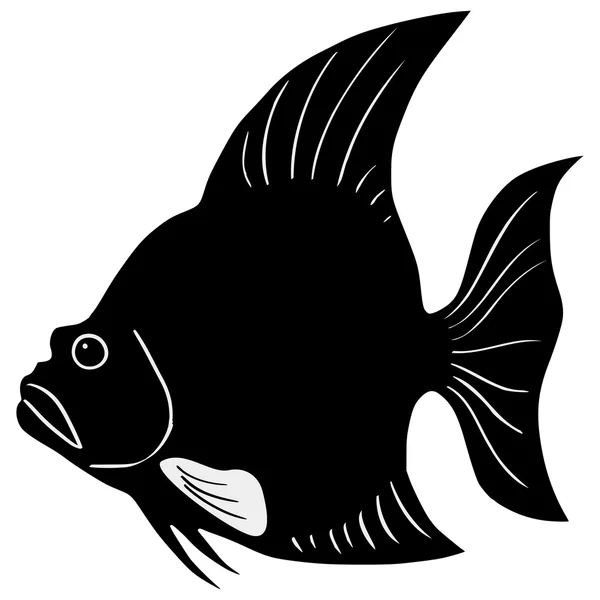 Silhouette des Fisches — Stockvektor