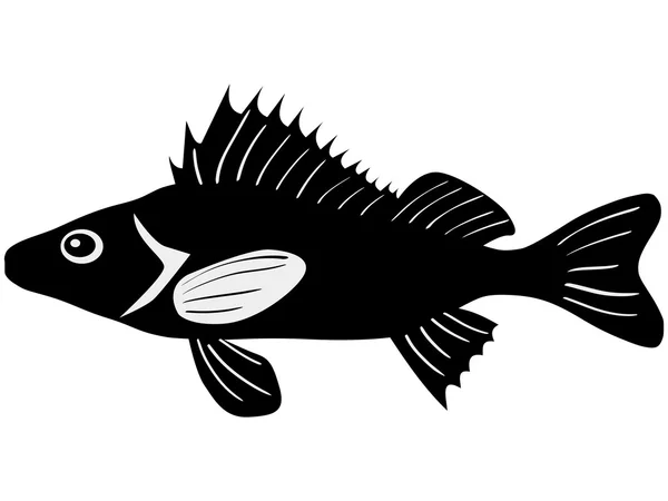 Silhouette de poisson — Image vectorielle