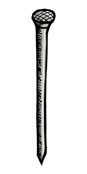 Illustrazione di un'unghia — Vettoriale Stock