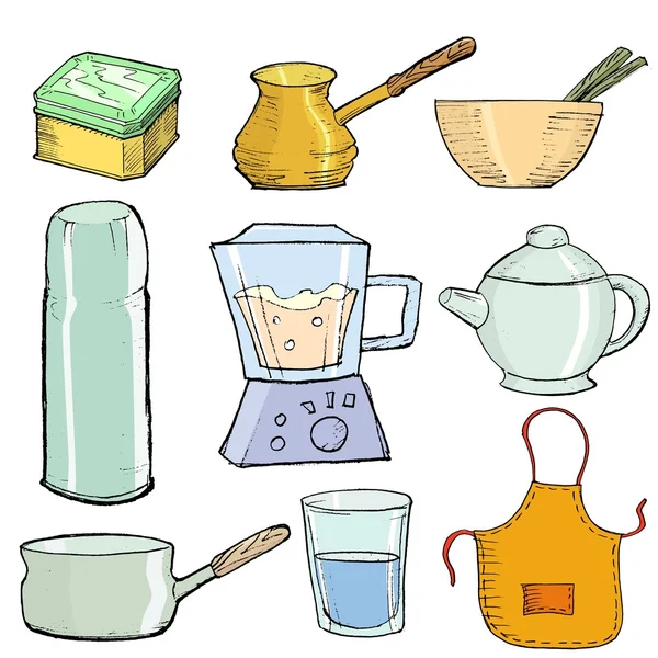 Kitchen objects — Stock Vector
