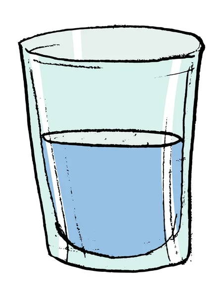 Vidro com água — Vetor de Stock