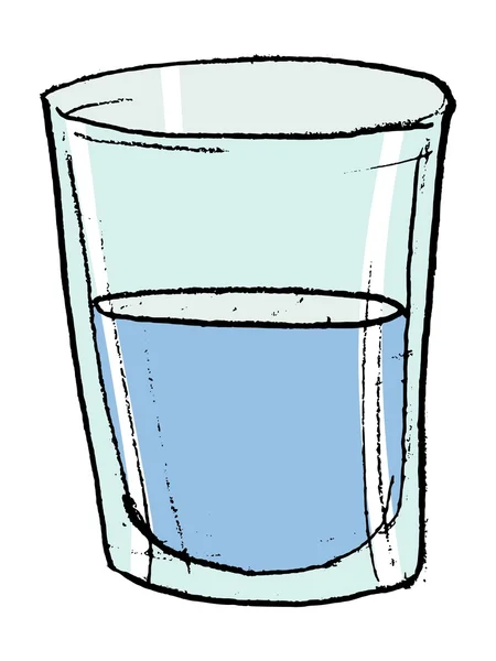 Glas mit Wasser — Stockvektor