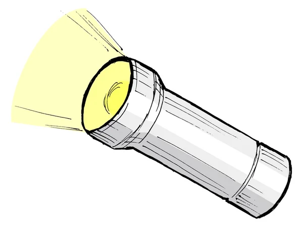 Metallische Taschenlampe — Stockvektor