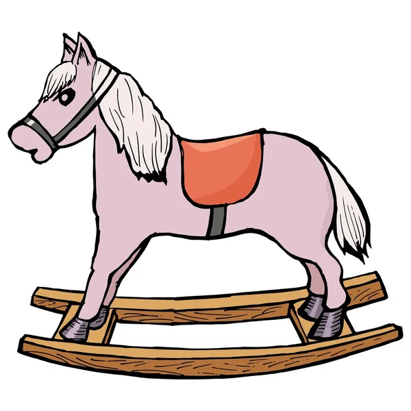 Caballo balancín — Vector de stock