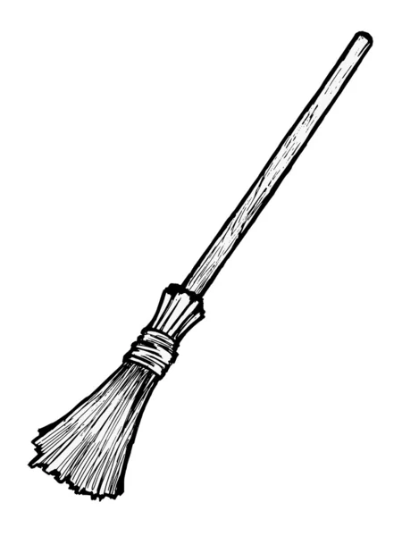 Illustration of a broom — Stock Vector